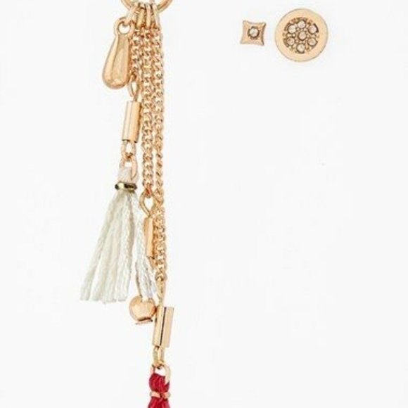 Nordstrom Dripping Tassel Stud Mismatched Earrings - Picture 1 of 4